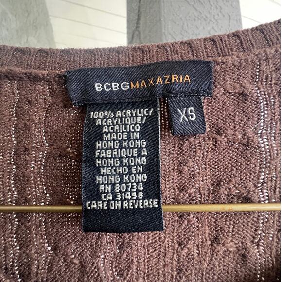 Vintage Y2K BCBG brown long cardigan sweater size XS - Picture 3 of 4